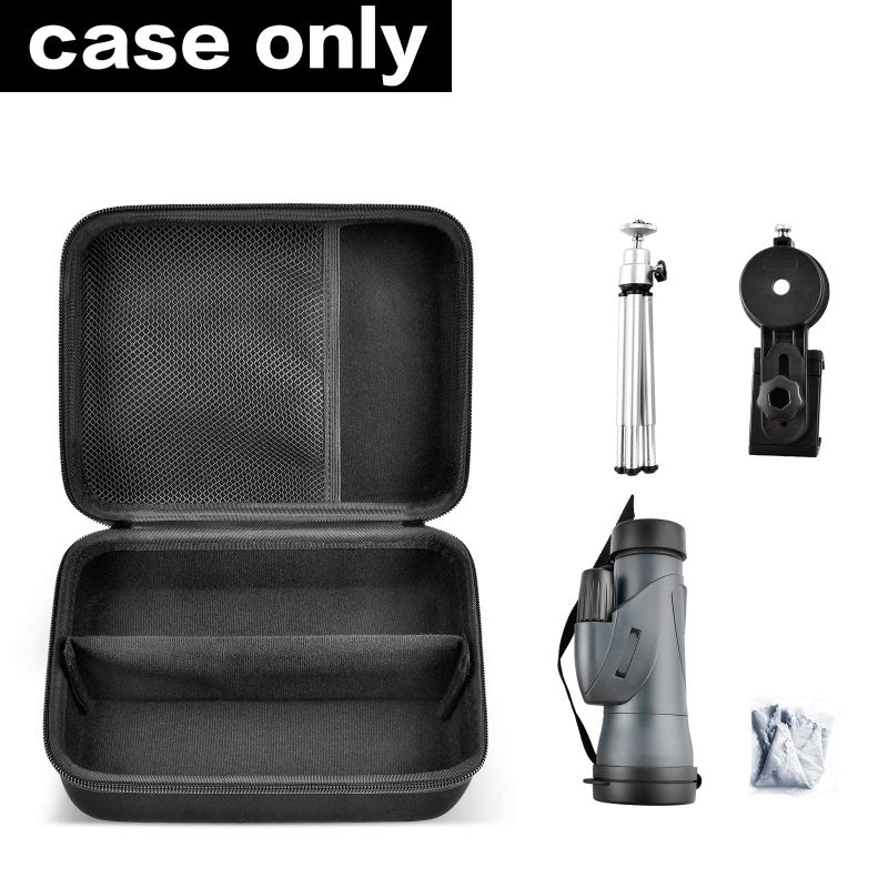 Comecase Monocular Telescope Case Compatible with Gosky 12x55/ for Eullsi/for PhysioPhyx 80x100/ for Pankoo 12x50/ for Titan 12x55 High Definition Monocular Telescope and Smartphone Holder & Tripod-Bag Only - Image 2