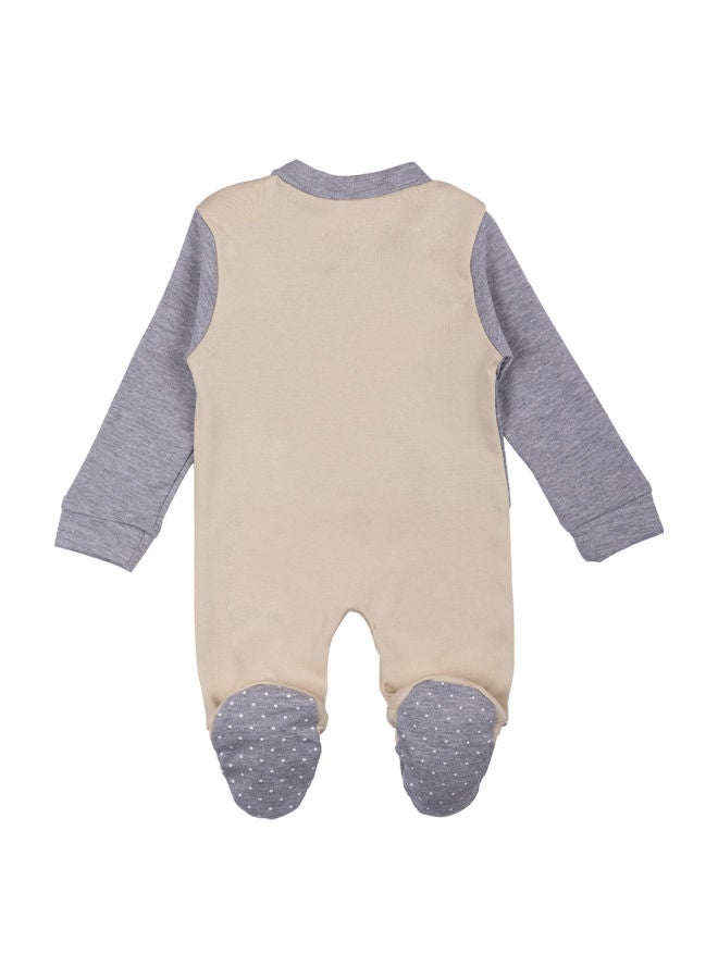 Babies Basic 100% Cotton Printed Long Sleeves Sleepsuit With Feet Covering For Babies - Image 2