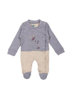 Babies Basic 100% Cotton Printed Long Sleeves Sleepsuit With Feet Covering For Babies  - Image 1