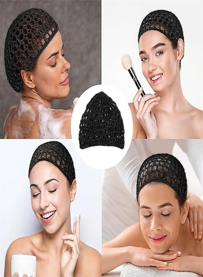 Much Hotter 3 PCS Crochet Hair Nets Cap, Hair Wrap Net, Reusable Sleeping Hairnet，Long Straight Curl Wig Head Protector Black Mesh Wrapping Crochet Wave Bun Lift Strap Weaving Sew For Women Ballet - Image 3