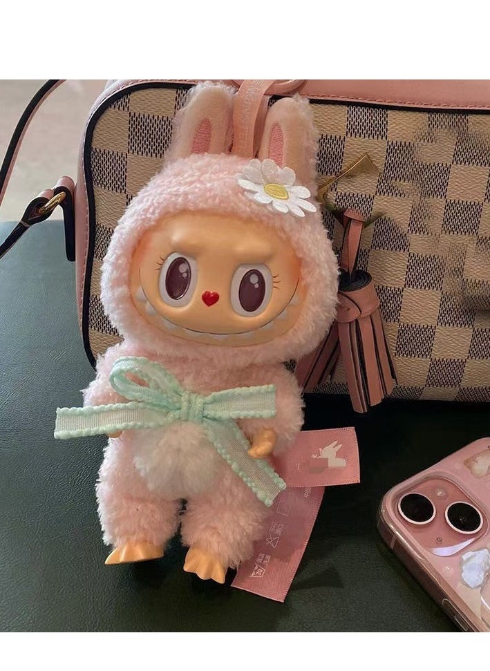 Archangel Labubu Labubu Big Leader Blind Box Hand-held Doll Generation Vinyl Plush Pendant Sweetheart-Specifications:Mokoko Sweetheart