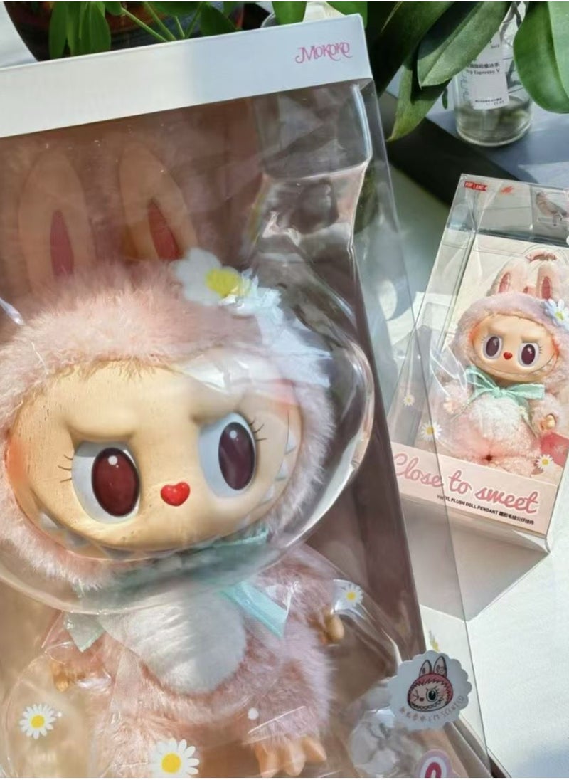 Archangel Labubu Labubu Big Leader Blind Box Hand-held Doll Generation Vinyl Plush Pendant Sweetheart-Specifications:Mokoko Sweetheart