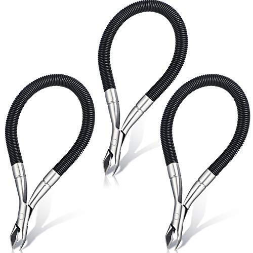 Mudder 3 Pieces Spring Cuticle Trimmer, Spiral Shear Dead Skin Remover Nipper Easy to Remove Pedicure Manicure Tools for Nails - Image 1