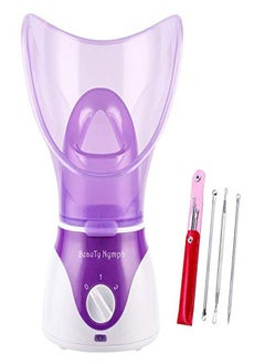 Beauty Nymph Spa Home Facial Steamer Sauna Pores And Extract Blackheads, Rejuvenate And Hydrate Your Skin For Youthful Complexion- Face Steaming Skincare Deep Cleanse Spa (Purple A)