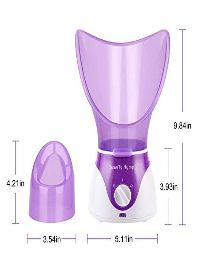 BeauTy Nymph - Beauty Nymph Spa Home Facial Steamer Sauna Pores And Extract Blackheads, Rejuvenate And Hydrate Your Skin For Youthful Complexion- Face Steaming Skincare Deep Cleanse Spa (Purple A) - Image 1