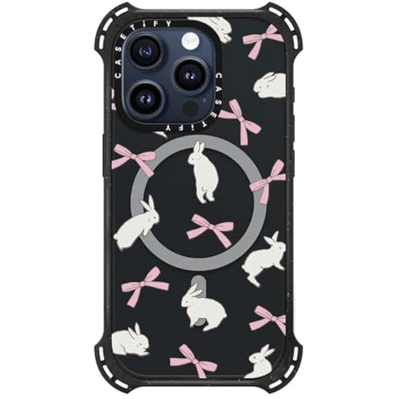 Casetify Bounce iPhone 15 Pro Case 【6X Military Grade Drop Tested / 21.3ft Drop Protection/Compatible with Magsafe】 - Rabbit Ribbon - Triple Black - Image 2