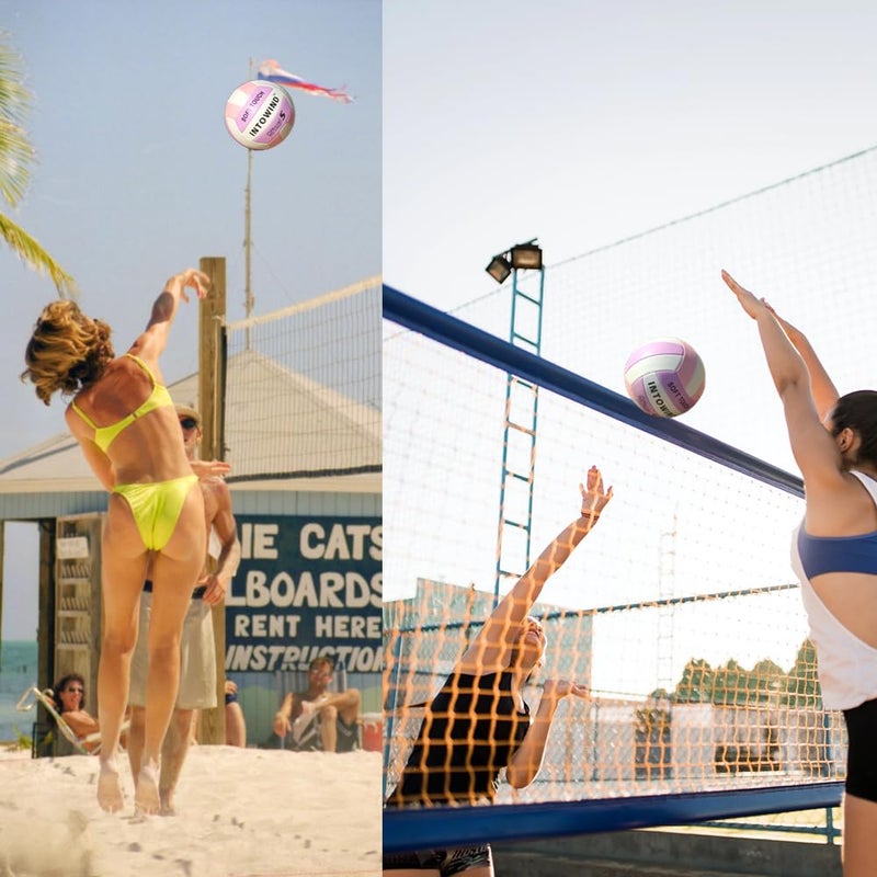 INTOWIND Volleyball Soft Touch Volleyballs Beach Volleyball Outdoor Indoor Volleyballs Beach Park Gym Games Training Official Size 5 - Image 4