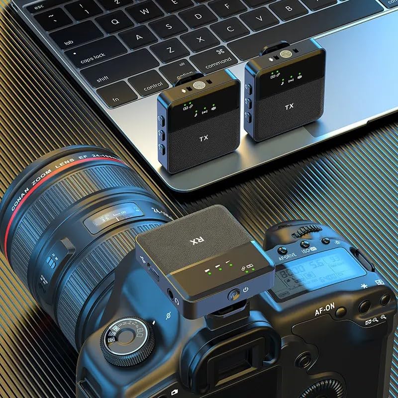 MOCKING BIRD SX9 Wireless Microphone for PC/iPhone, All Smartphones & Camera Collar mic (2 Microphones 1 Receiver) Ultra-Long Life 360 ° Noise Reduction HD Radio Double vlog/Live/Video Recording. - Image 3