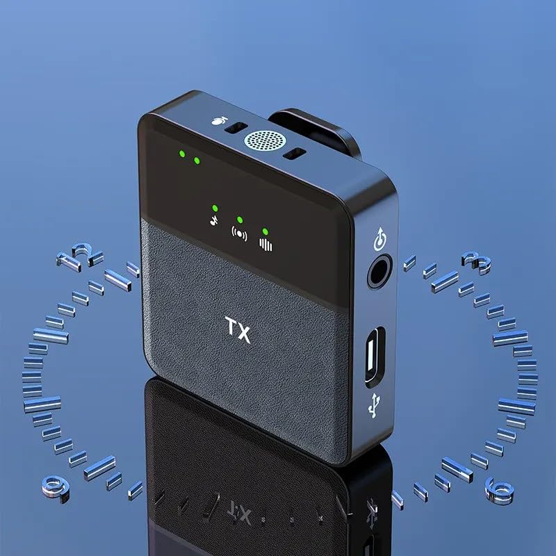 MOCKING BIRD SX9 Wireless Microphone for PC/iPhone, All Smartphones & Camera Collar mic (2 Microphones 1 Receiver) Ultra-Long Life 360 ° Noise Reduction HD Radio Double vlog/Live/Video Recording. - Image 2