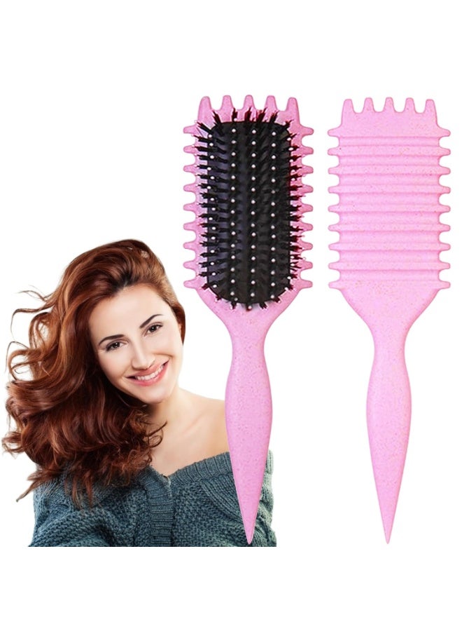 Curl Defining Brush, 1 PCS Curly Hair Brush, Brush for Curly Hair, for Combing and Shaping Men's and Women's Curls to Reduce Pulling,Pink. - Image 1