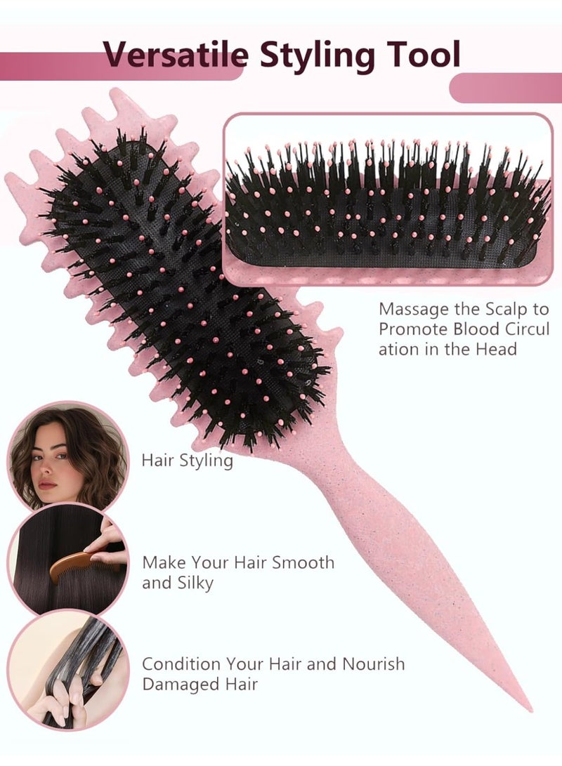 Curl Defining Brush, 1 PCS Curly Hair Brush, Brush for Curly Hair, for Combing and Shaping Men's and Women's Curls to Reduce Pulling,Pink. - Image 4