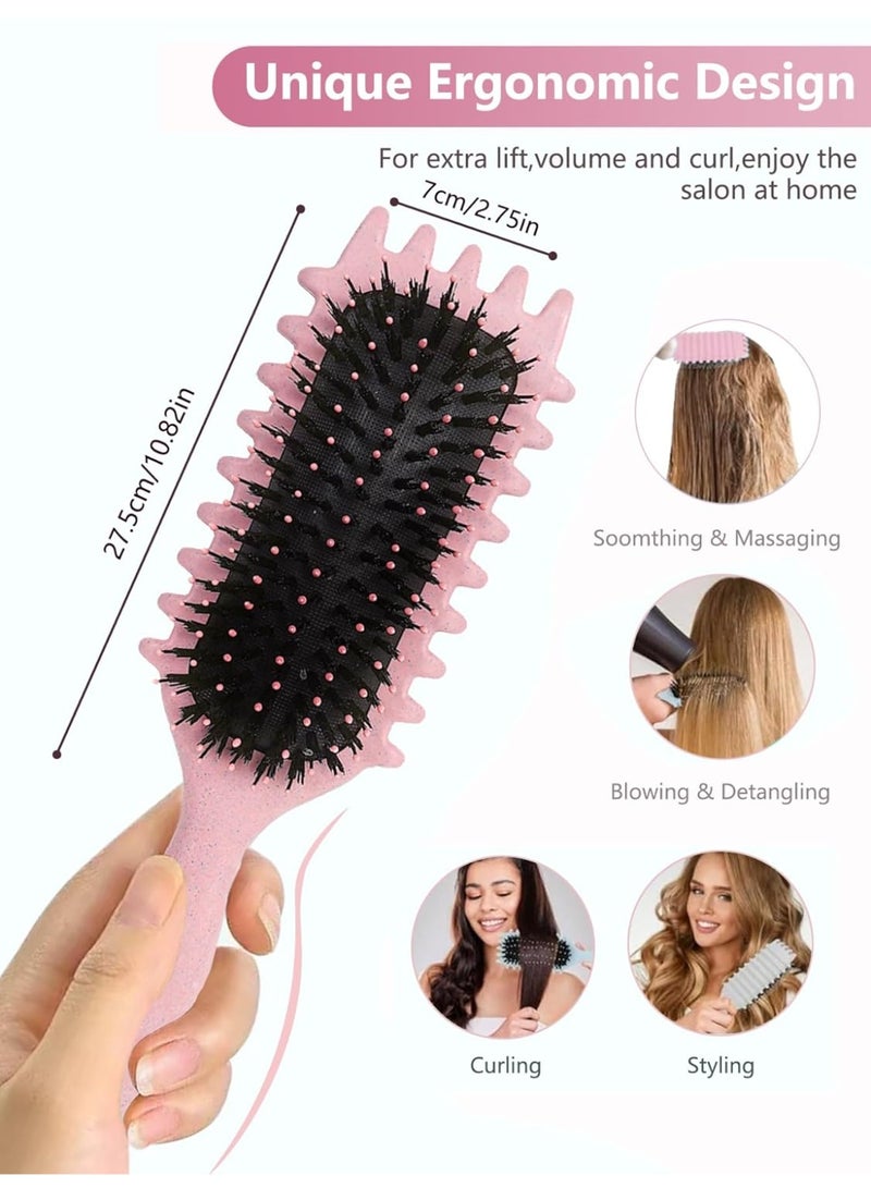 Curl Defining Brush, 1 PCS Curly Hair Brush, Brush for Curly Hair, for Combing and Shaping Men's and Women's Curls to Reduce Pulling,Pink. - Image 2