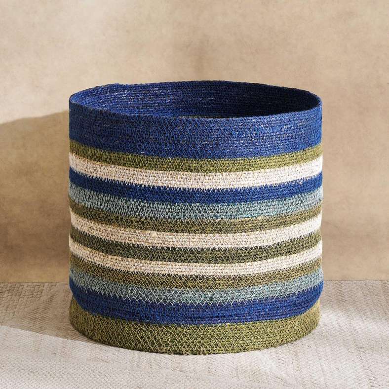 Pan Home Cornelia Sea Grass Basket 33x33x30cm - Blue