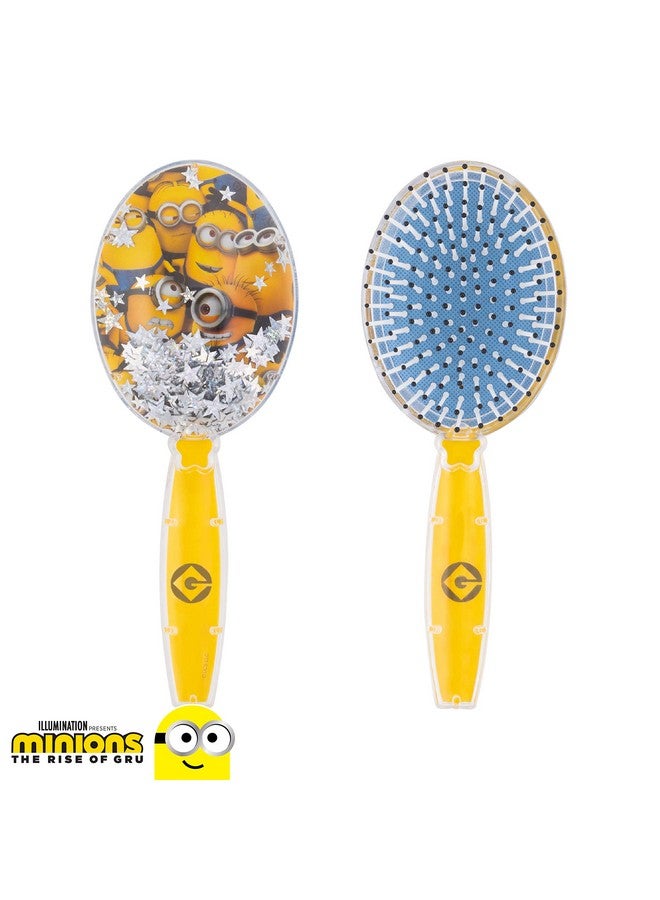 Luv Her Minions Hair Brush with Magical Sparkling Stars Confetti Hair Brush - Kids Hair Brush Ages 3+ - Image 5