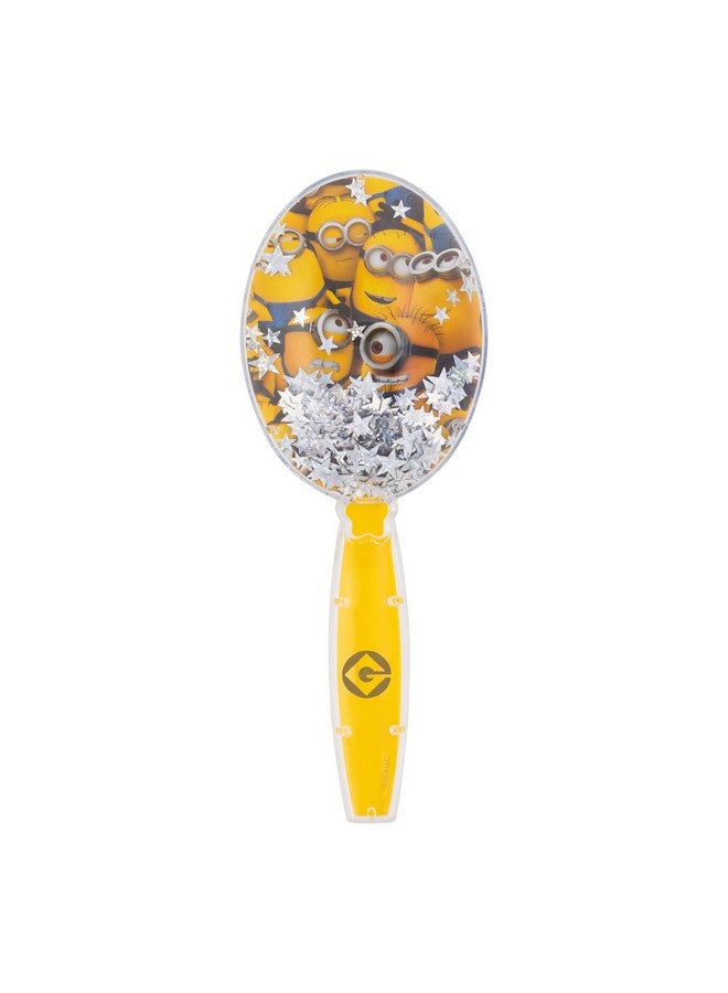 Luv Her Minions Hair Brush with Magical Sparkling Stars Confetti Hair Brush - Kids Hair Brush Ages 3+ - Image 2