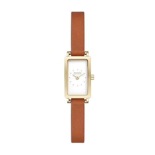 Skagen Women's Hagen Micro Two-Hand Brown Leather Band Watch (Model: SKW3149) - Image 1
