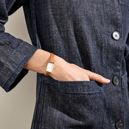 Skagen Women's Hagen Micro Two-Hand Brown Leather Band Watch (Model: SKW3149) - Image 5
