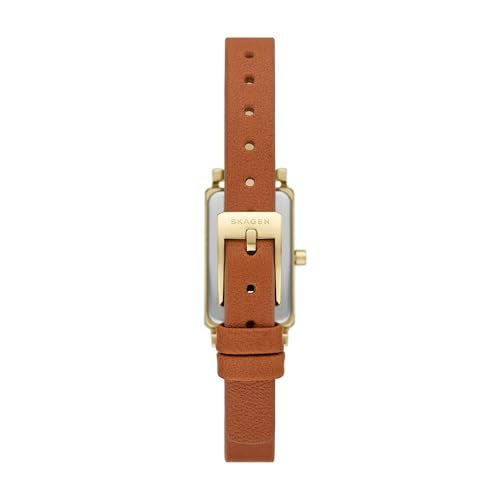 Skagen Women's Hagen Micro Two-Hand Brown Leather Band Watch (Model: SKW3149) - Image 3