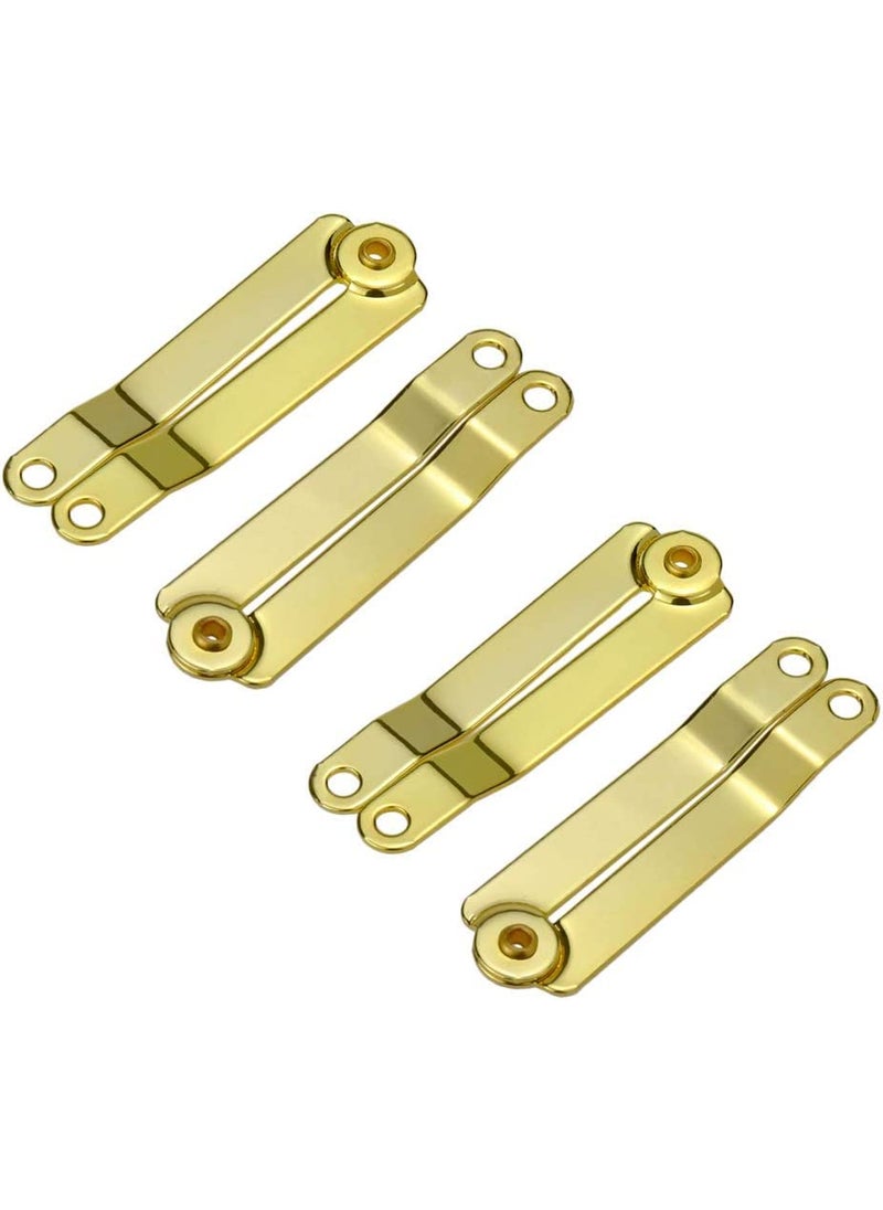 Teclican Golden Furniture Gift Box Case Chest Rotatable Folding Lid Support Hinge Stay 67mmx9mm with Screw Screws Pack of 20  - Image 2