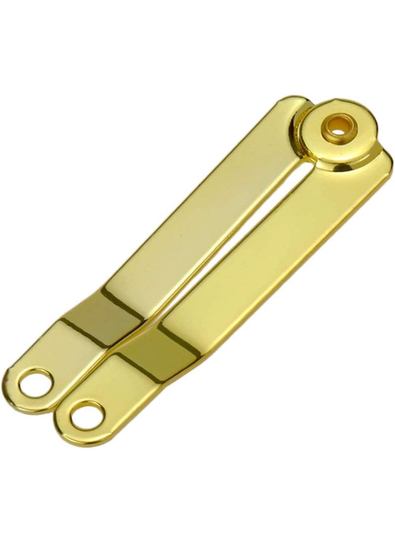Teclican Golden Furniture Gift Box Case Chest Rotatable Folding Lid Support Hinge Stay 67mmx9mm with Screw Screws Pack of 20  - Image 1