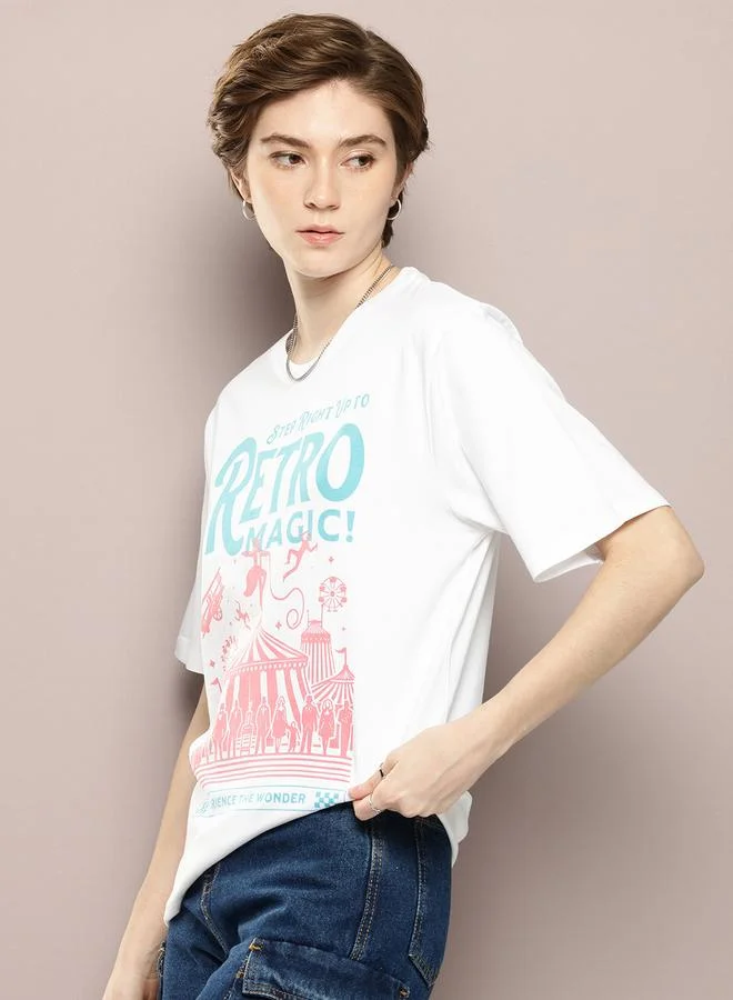 Dillinger Women Oversized Printed Tshirt