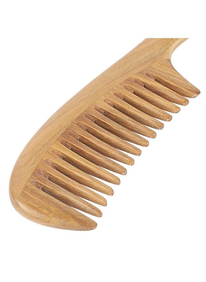 OneDor Handmade 100% Natural Green Sandalwood Hair Combs - Anti-Static Sandalwood Scent Natural Hair Detangler Wooden Comb (Wide Tooth),1 Count (Pack of 1)  - Image 3