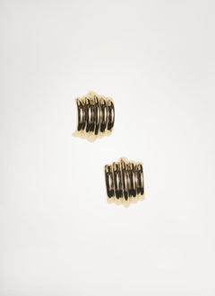 MANGO Embossed Hoop Earrings  - Image 2