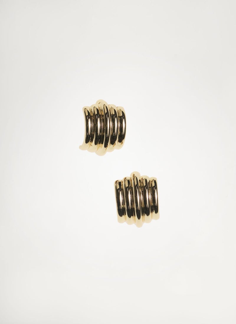 MANGO Embossed Hoop Earrings  - Image 2