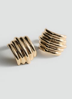MANGO Embossed Hoop Earrings  - Image 3