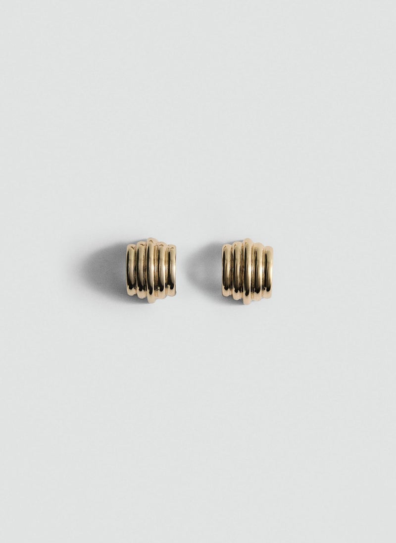 MANGO Embossed Hoop Earrings  - Image 1