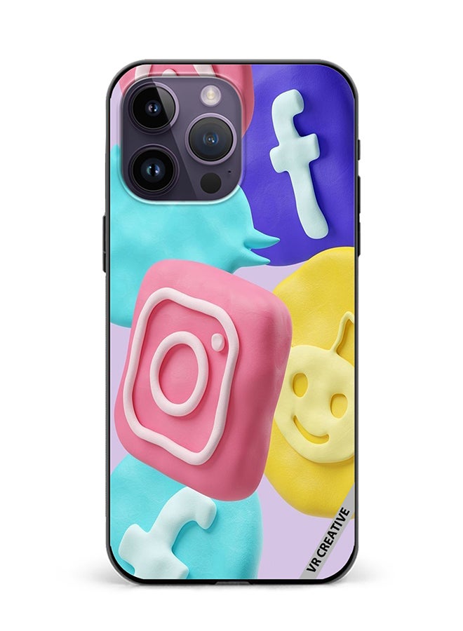 VR CREATIVE Protective Case Cover For Apple iPhone 15 Pro Icon Design Multicolour - Image 1