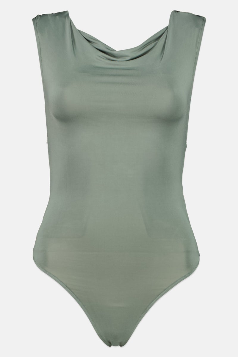 bionik Women Solid One Piece Swimwear, Dark Green - Image 1