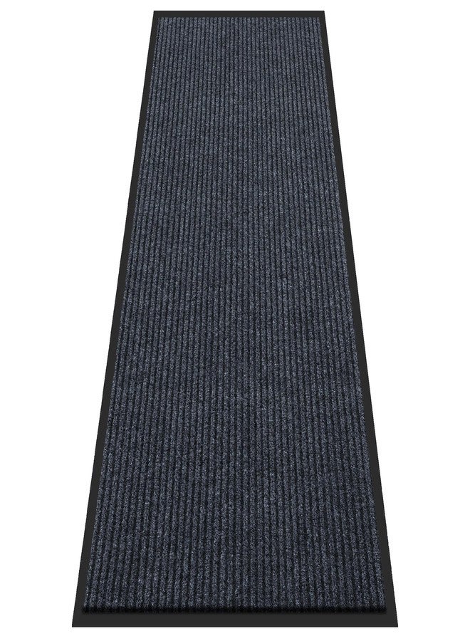 BesWin Large Indoor Outdoor Door Mat, 2' x 6' Heavy Duty Commercial Floor Mat Inside Outside Entrance, Rubber Border Doormats for Entryway, High Traffic Area, Waterproof, Low-Profile, Easy to Clean - Image 1