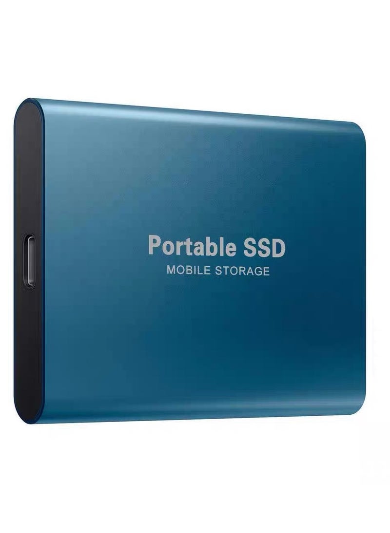2TB Portable External Hard Drive, Mini SSD Hard Drives,Solid State External Drives,Computer Backup Drive,USB 3.1 to Type-C Support Data Storage Transfer for Windows XP PC Laptop and Mac(Blue) - Image 1