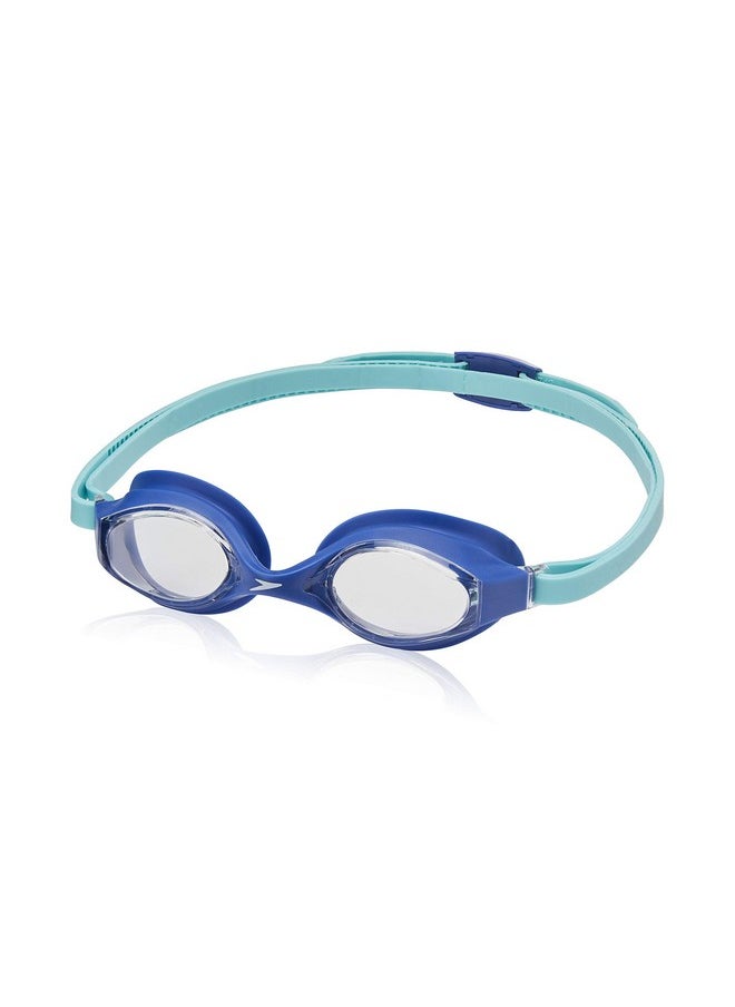 speedo نظارات سباحة سبيدو سوبر فلاير للأطفال للجنسين من سن 3 إلى 8 سنوات، سبيدو أزرق/شفاف  - Image 1