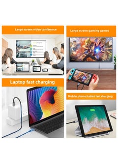 Generic Typec Data Cable 3.1 Male-to-male Charging Cable 5A100W16 Core Full-function 4K Tablet Video Cable-Color:Black 0.5 M [typec3.1 Male To Male]]  - Image 5