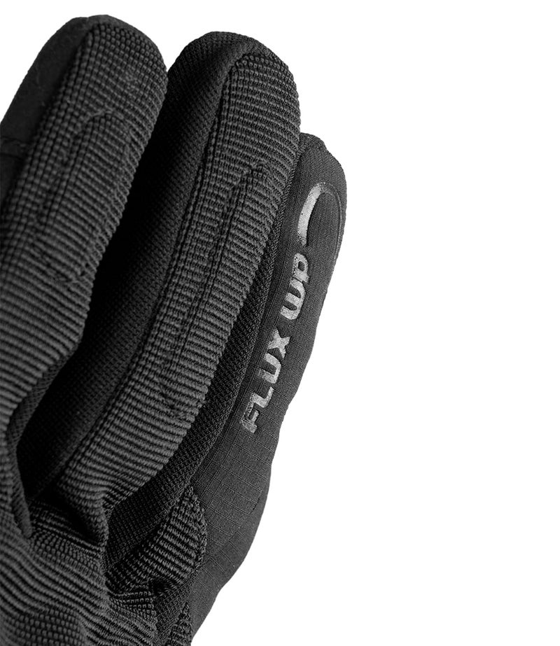 Cramster Polyester Flux WP Gloves - Cuff Length Motorcycle Racing Riding Waterproof Gloves | Impact Protection | Abrasion Resistance - Black, Small - Image 4