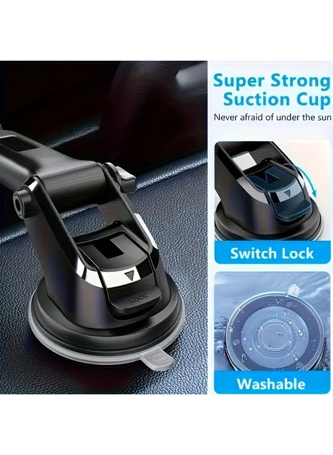 Black Car Air Vent Phone Holder With Suction Cup Adjustable Arm Hands Free GPS Navigation - Image 4