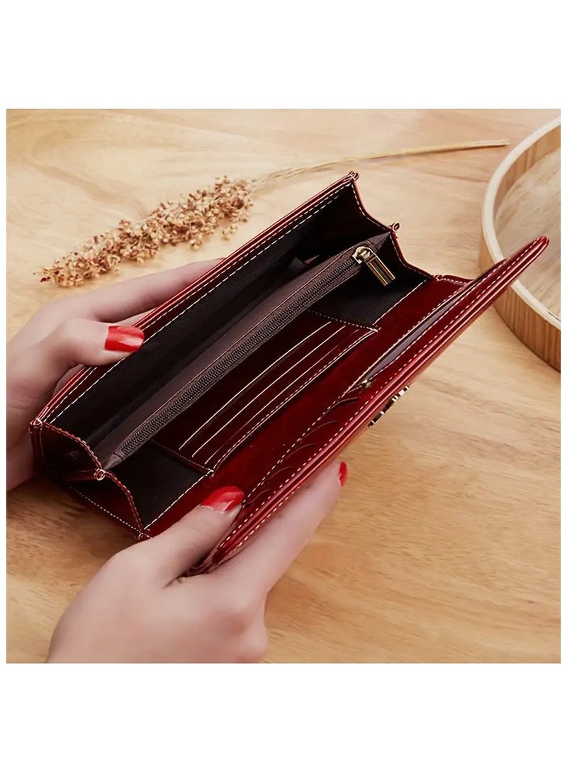 محفظة نسائية محفظة أنيقة فاخرة للنساء محفظة كلاتش أنيقة مع حامل بطاقات - Image 4