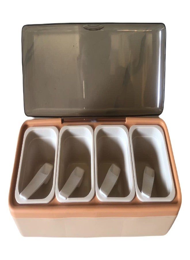 Rasdion Unbreakable Plastic Spice Storage Containers For Kitchen Airtight Masala Box Masala Dabba Cereal Dry Fruits Spice Box with Spoon - Image 2