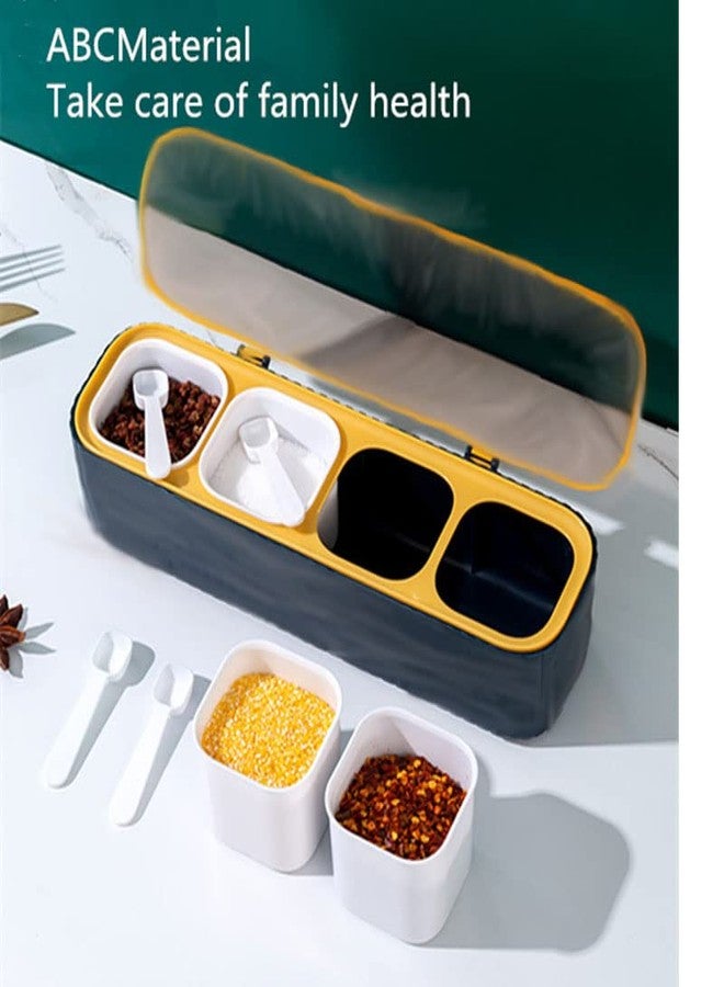Rasdion Unbreakable Plastic Spice Storage Containers For Kitchen Airtight Masala Box Masala Dabba Cereal Dry Fruits Spice Box with Spoon - Image 5