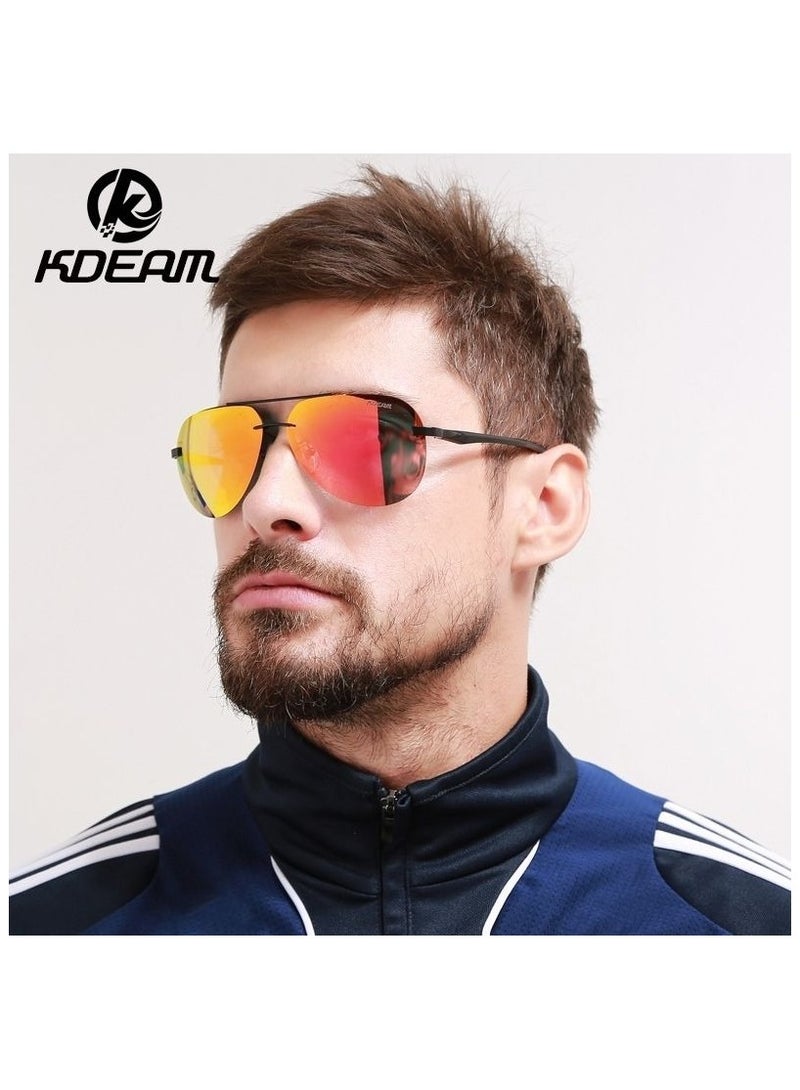 kdeam Sunglasses for men and women, polarized glasses, driving, cycling, flying, high appearance level, aluminum-magnesium sunglasses - Image 2