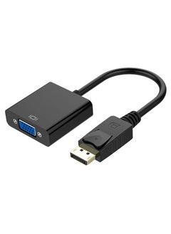 erorex Dilayport Dp To Vga Adapter 1080P Dilay Port Male To Vga Female Interface Video Audio Digital Analog Computer Converter Cable For Desktop Laptop Pc Monitor Hdtv Projector Black  - Image 1