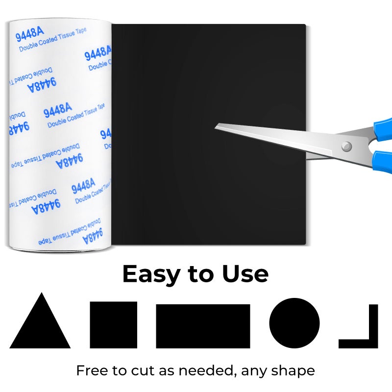 PremiFix Non Slip Furniture Pads, 2 Rolls Rubber Adhesive Pads, Adhesive Rubber Pads for Furniture and Appliances 4x40 inch+1x40 inch - Image 4