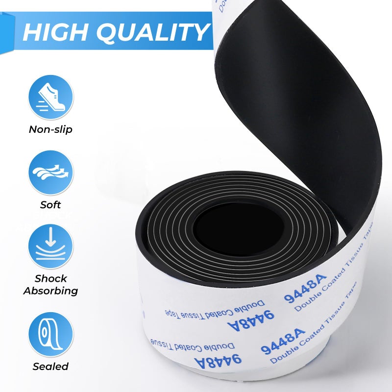 PremiFix Non Slip Furniture Pads, 2 Rolls Rubber Adhesive Pads, Adhesive Rubber Pads for Furniture and Appliances 4x40 inch+1x40 inch - Image 3