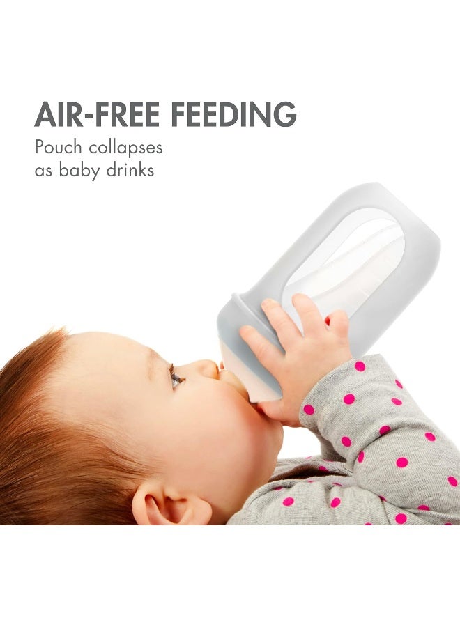 BOON مجموعة زجاجات بون نورش من 3 قطع، 4 أونصات، رمادي/متعدد - عبوة من 1 - Image 2