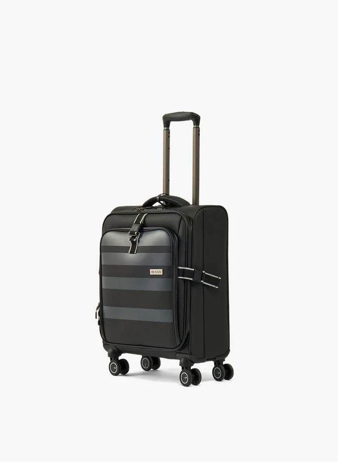 Wave Striped Softcase Trolley Bag with Retractable Handle