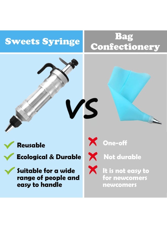 كرونايتي مسدس ضغط يدوي لتزيين الحلويات - صانع الكوكيز مع 6 فوهات - أدوات خبز DIY (أسود) - Image 3