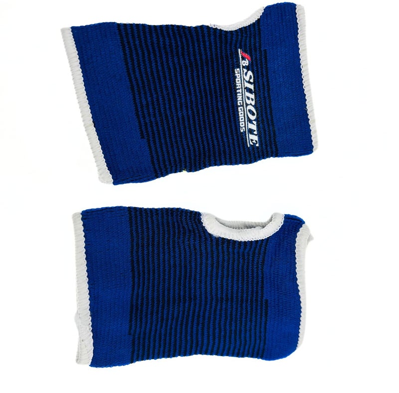Sibote Palm Support Compression Wrist Brace - 2 Pieces, Blue and White, Elastic Ribbed Design - Image 5