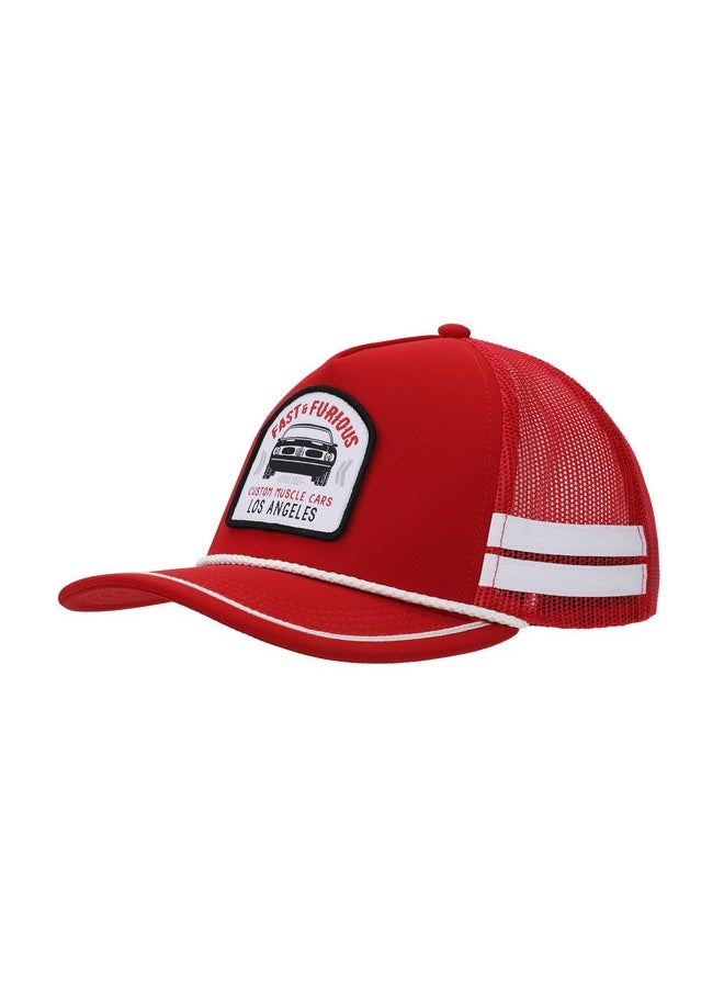 Bioworld - Fast & Furious Race Car Patch Adult Red Trucker Hat - Image 1